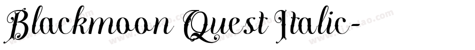Blackmoon Quest Italic字体转换